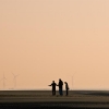 Walkers on Formby Beach