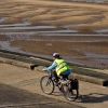 Cycling along the promenade at Hoylake